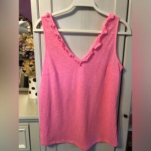 Lilly Pulitzer Gigi Ruffle Tank Top. Size Medium.
